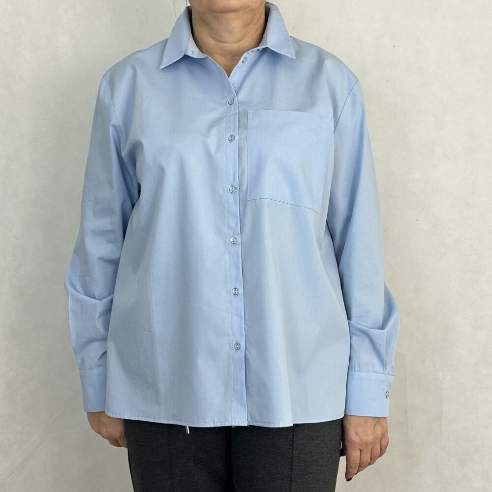 Bluzka koszulowa LIGHT BLUE - obrazek 3