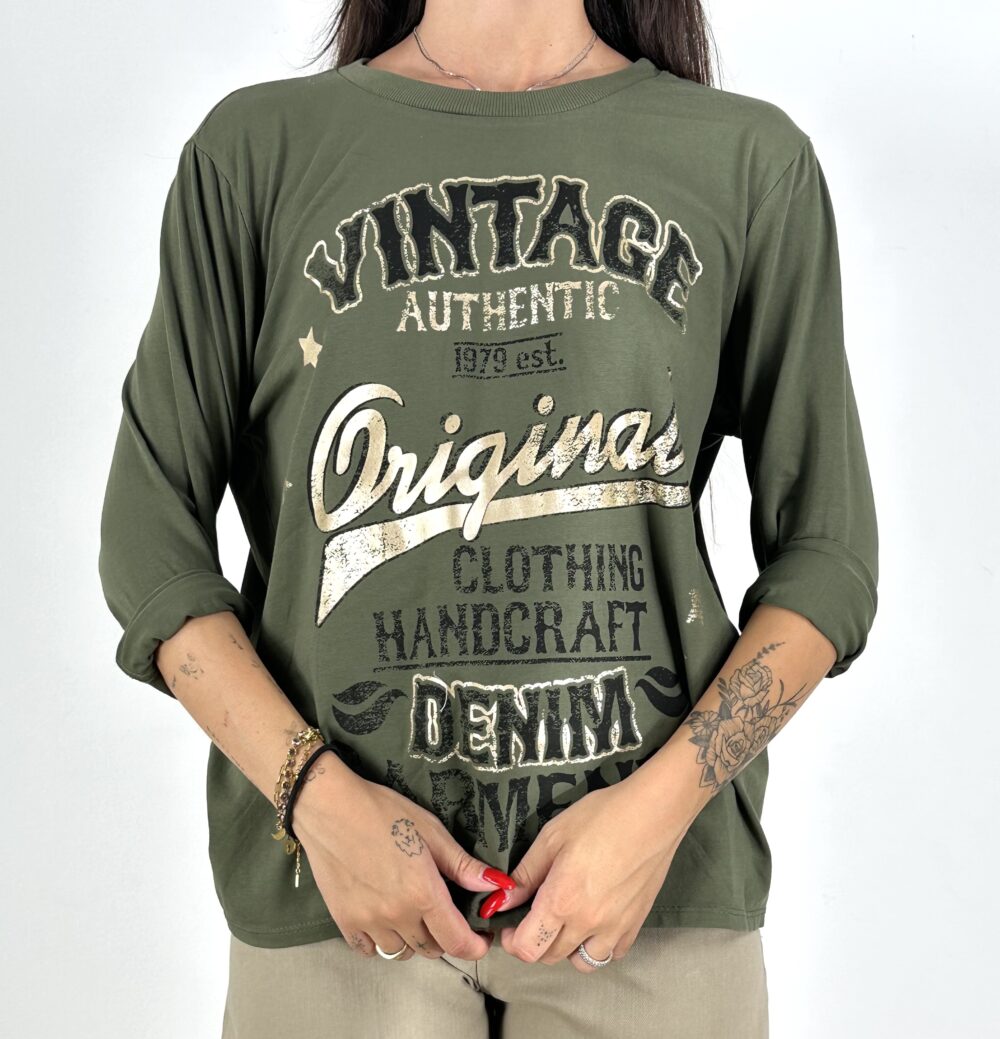 Bluzka longsleeve DORA MILITARE