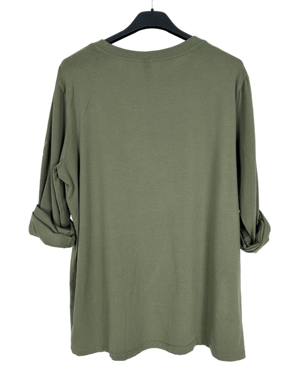 Bluzka longsleeve DORA MILITARE - obrazek 3