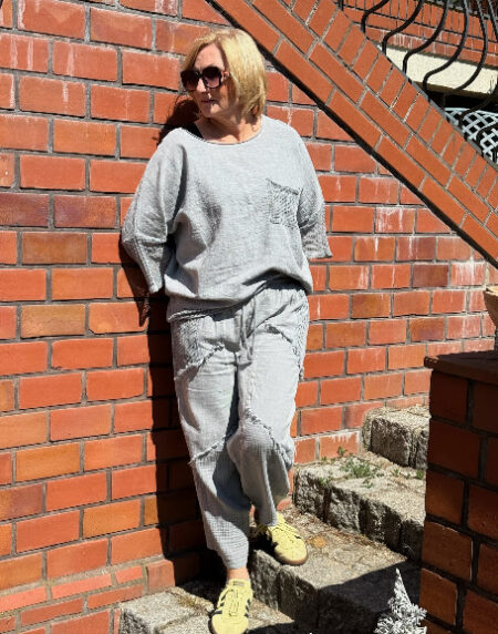 Komplet ze spodniami RANIOLA SZARY