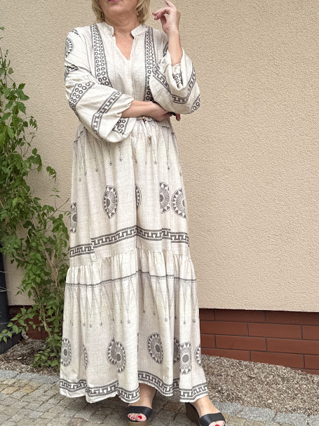 Sukienka długa MARTYNA BEŻOWA